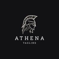 ai generiert Athena Linie Kunst Logo Symbol Design Vorlage vektor