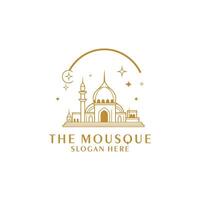 ai generiert Moschee Logo Design mit islamisch kreativ Konzept Vektor