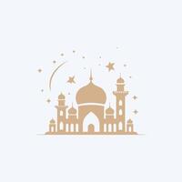 ai generiert Moschee Logo Design mit islamisch kreativ Konzept Vektor