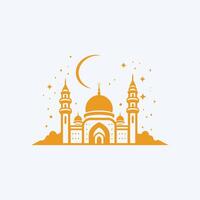 ai generiert Moschee Logo Design mit islamisch kreativ Konzept Vektor