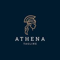 ai generiert Athena Linie Kunst Logo Symbol Design Vorlage vektor