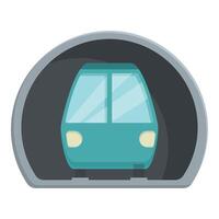 tunnelbana tåg huvud ikon tecknad serie vektor. metro nav vektor