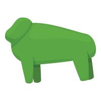 grön rolig trasa ikon tecknad serie vektor. sällskapsdjur vård djur- vektor