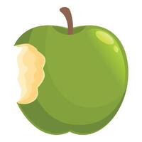 färsk bita äpple ikon tecknad serie vektor. organisk näring vektor