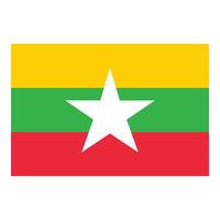 Myanmar Flagge Symbol Karikatur Vektor. Karte Tag Kultur vektor