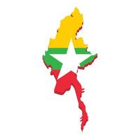 Myanmar Land Wahrzeichen Symbol Karikatur Vektor. Festival Kultur vektor