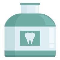 Dental Pflege Pulver Symbol Karikatur Vektor. Bürste Zähne vektor