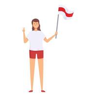 fred Land flagga ikon tecknad serie vektor. resa turism vektor