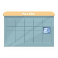 posta gata låda ikon tecknad serie vektor. arbetstagare leverans vektor