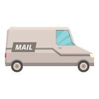 Mail LKW Lieferung Symbol Karikatur Vektor. Mail Mann vektor