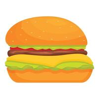 geschmolzen Burger Symbol Karikatur Vektor. klein schnell Essen vektor