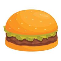 små måltid burger ikon tecknad serie vektor. snabb mat hamburgare vektor