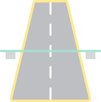 motorväg platt ljus ikon vektor