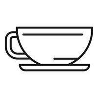 Kaffee Tasse Symbol Gliederung Vektor. Bedienung Flugzeug vektor
