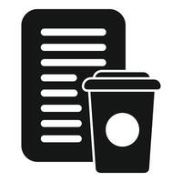 Zuhause spät Arbeit Kaffee Tasse Symbol einfach Vektor. Zeit Nacht Energie vektor