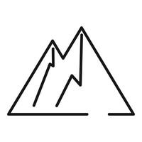 bergen expedition ikon översikt vektor. kompass undersökning vektor