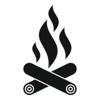 Natur Lagerfeuer Symbol einfach Vektor. draussen Abenteuer vektor