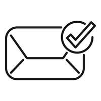 Marketing Mail Symbol Gliederung Vektor. online Unterstützung Geschäft vektor