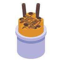 Schokolade Eis Sahne Symbol isometrisch Vektor. Süßigkeiten Essen vektor