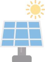 Solar- Panel eben Licht Symbol vektor