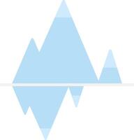 Gletscher eben Licht Symbol vektor