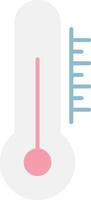 Thermometer eben Licht Symbol vektor