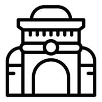 torn slott ikon översikt vektor. lissabon stad vektor