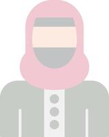 Frau mit Niqab eben Licht Symbol vektor