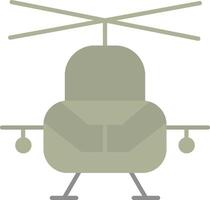 militär helikopter platt ljus ikon vektor
