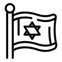 Israel flagga ikon översikt vektor. urban arkitektur vektor