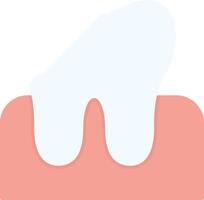 Dental Karies eben Licht Symbol vektor