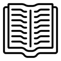 Neu öffnen Buch Symbol Gliederung Vektor. Startseite Geschichte Daten vektor