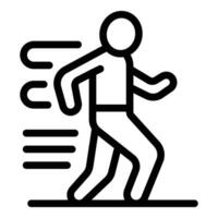 löpning idrottare ikon översikt vektor. promenad sprinta lopp vektor