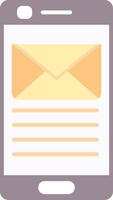 e-post platt ljus ikon vektor