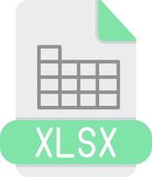 XLSX eben Licht Symbol vektor