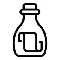 SOS Wasser Flasche Symbol Gliederung Vektor. Hinweis Wasser vektor