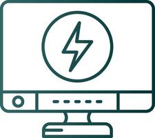 Energie Linie Gradient Grün Symbol vektor