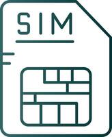 sim Linie Gradient Grün Symbol vektor