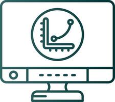 Graph Linie Gradient Grün Symbol vektor