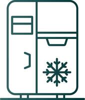 Kühlschrank Linie Gradient Grün Symbol vektor