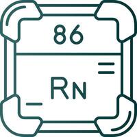Radon Linie Gradient Grün Symbol vektor
