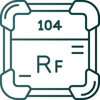 rutherfordium linje lutning grön ikon vektor