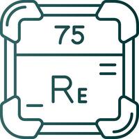 Rhenium Linie Gradient Grün Symbol vektor