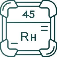 Rhodium Linie Gradient Grün Symbol vektor