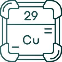 Kupfer Linie Gradient Grün Symbol vektor