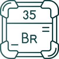 Brom Linie Gradient Grün Symbol vektor