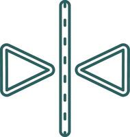Flip Linie Gradient Grün Symbol vektor