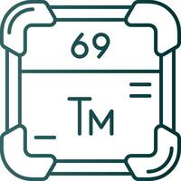 Thulium Linie Gradient Grün Symbol vektor