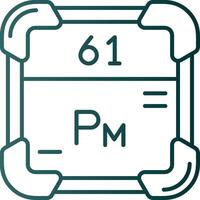 Promethium Linie Gradient Grün Symbol vektor