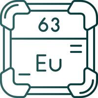 Europium Linie Gradient Grün Symbol vektor